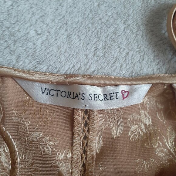 Victoria's Secret Vintage Women's S Gold Satin Jacquard Regency Bodice Top - Picture 4 of 9